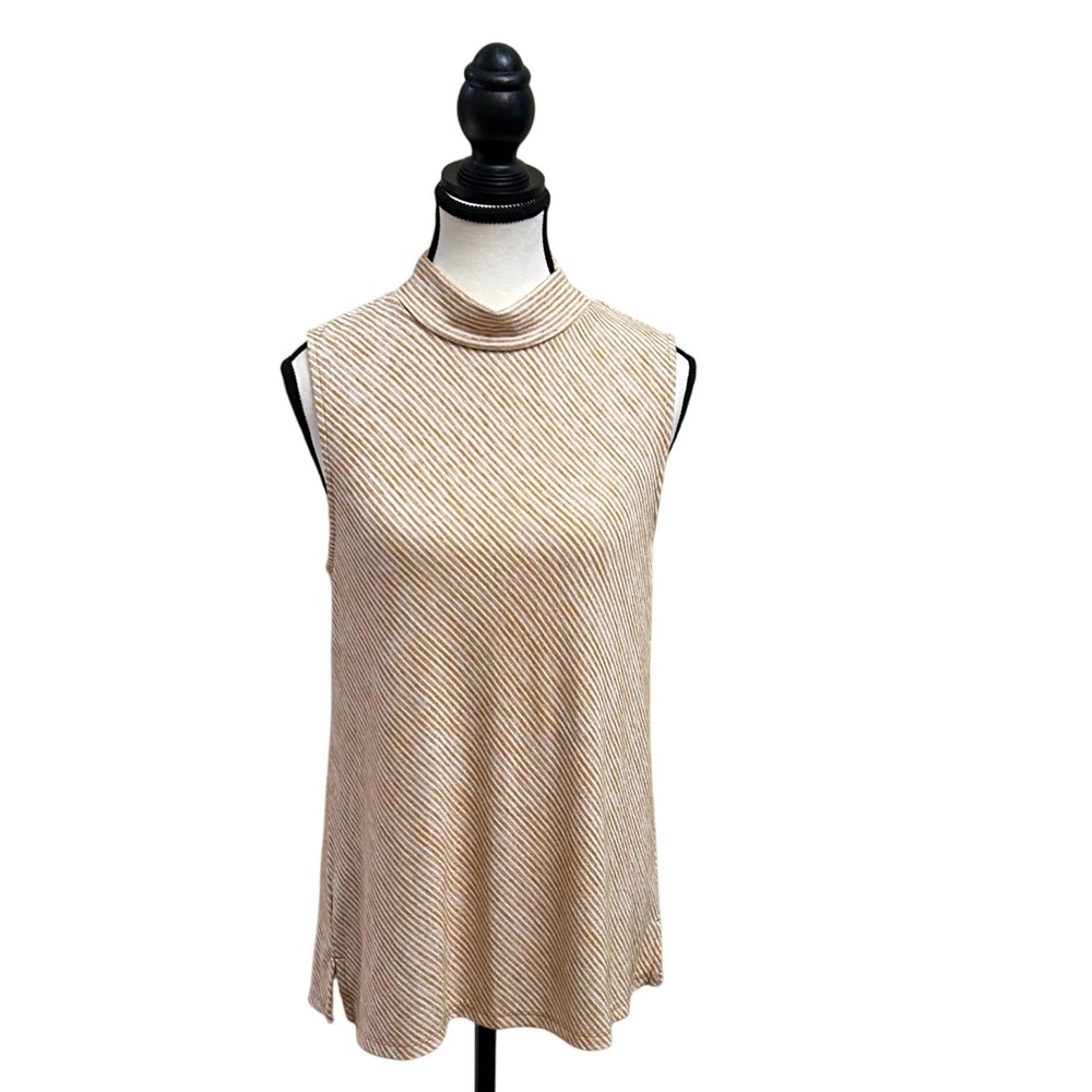 Banana Republic Factory‎ Sleeveless Mock Neck Striped Top Size L
